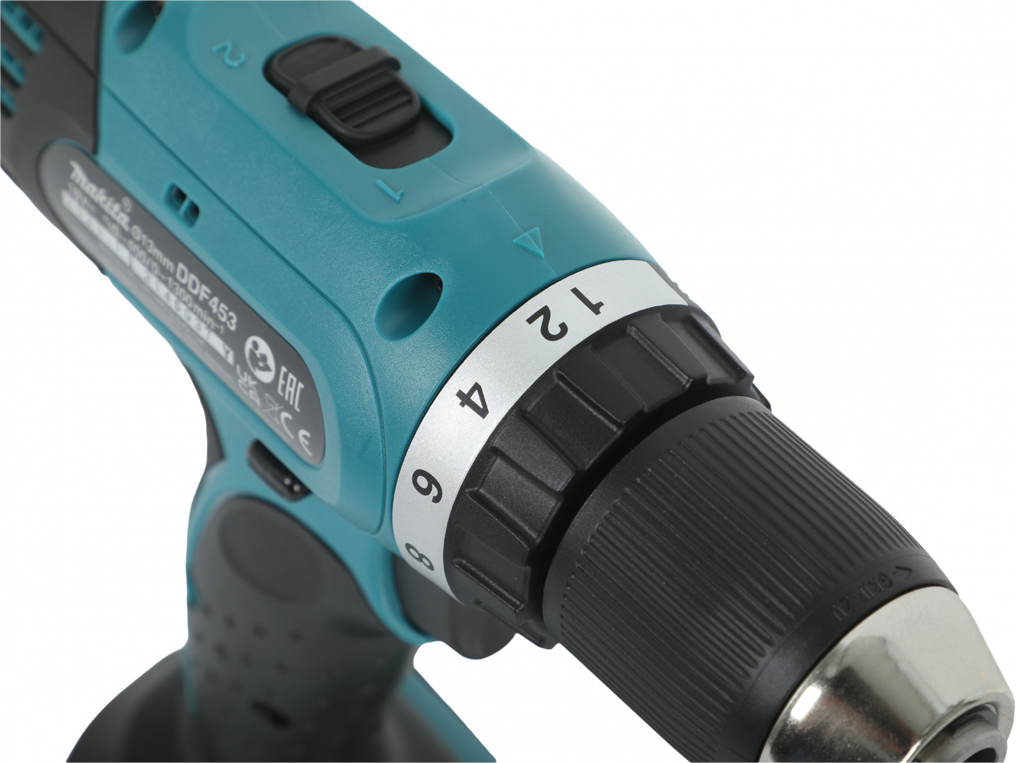 Дрель-шуруповерт Makita DDF453RFE аккум. патрон:быстрозажимной (кейс в комплекте) — миниатюра 12