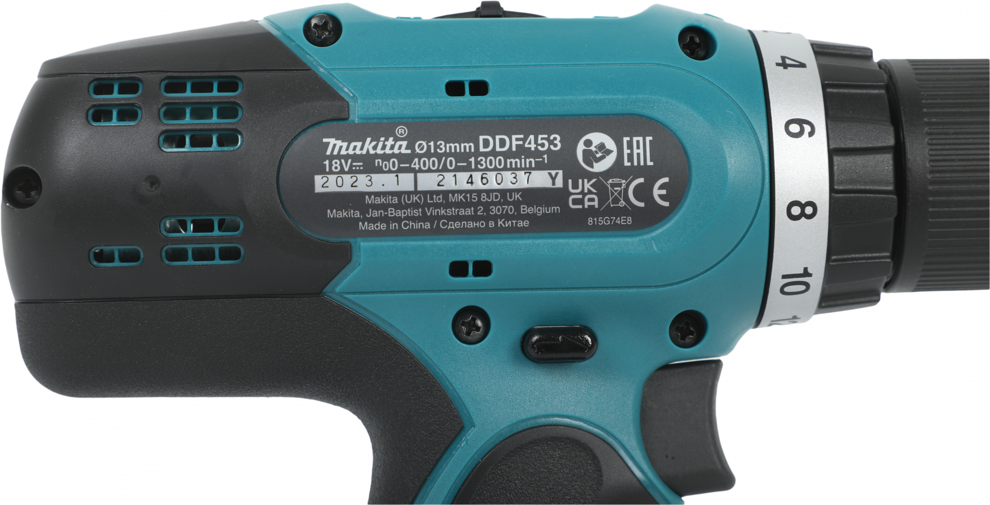Дрель-шуруповерт Makita DDF453RFE аккум. патрон:быстрозажимной (кейс в комплекте) — миниатюра 14