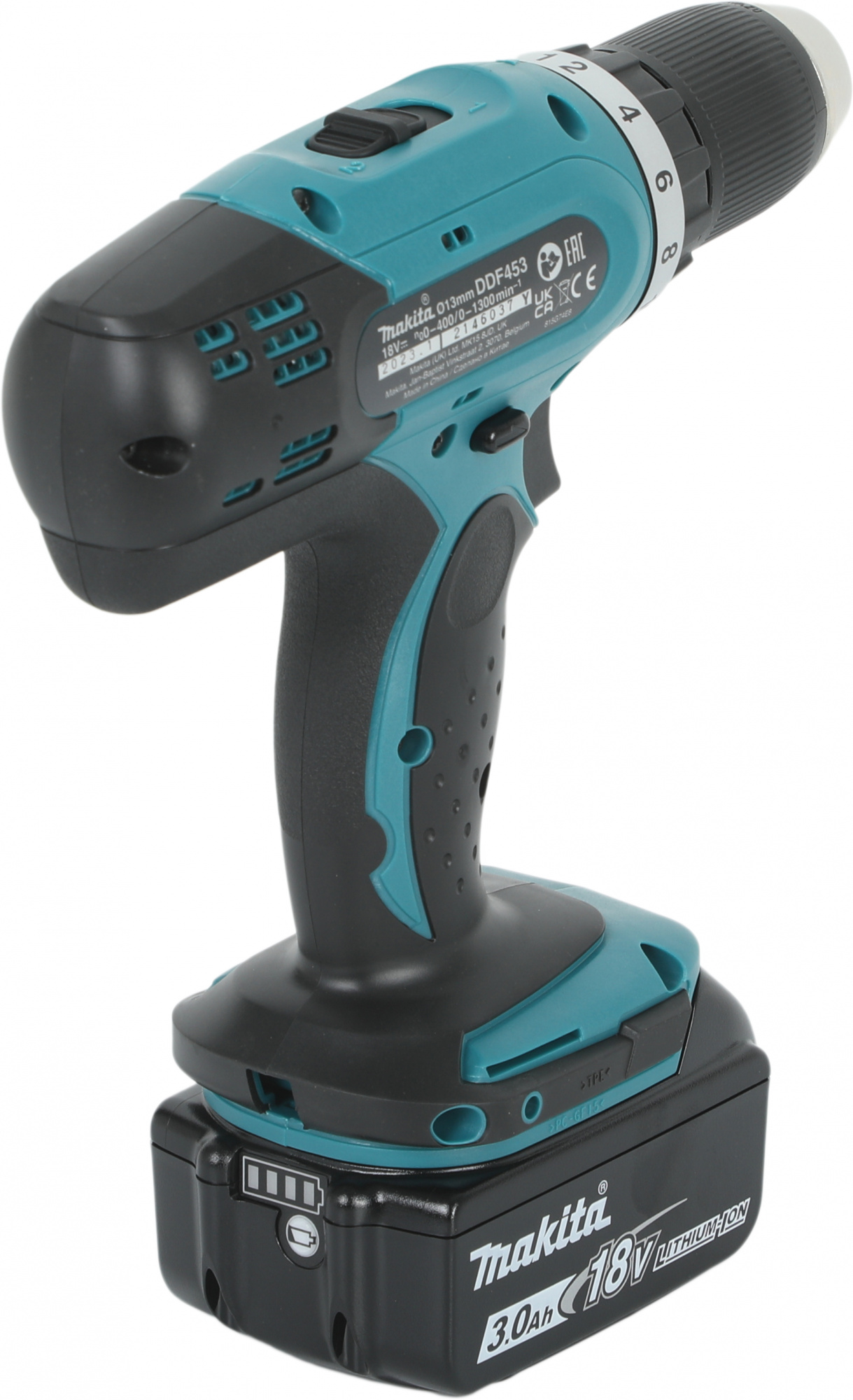 Дрель-шуруповерт Makita DDF453RFE аккум. патрон:быстрозажимной (кейс в комплекте) — миниатюра 7