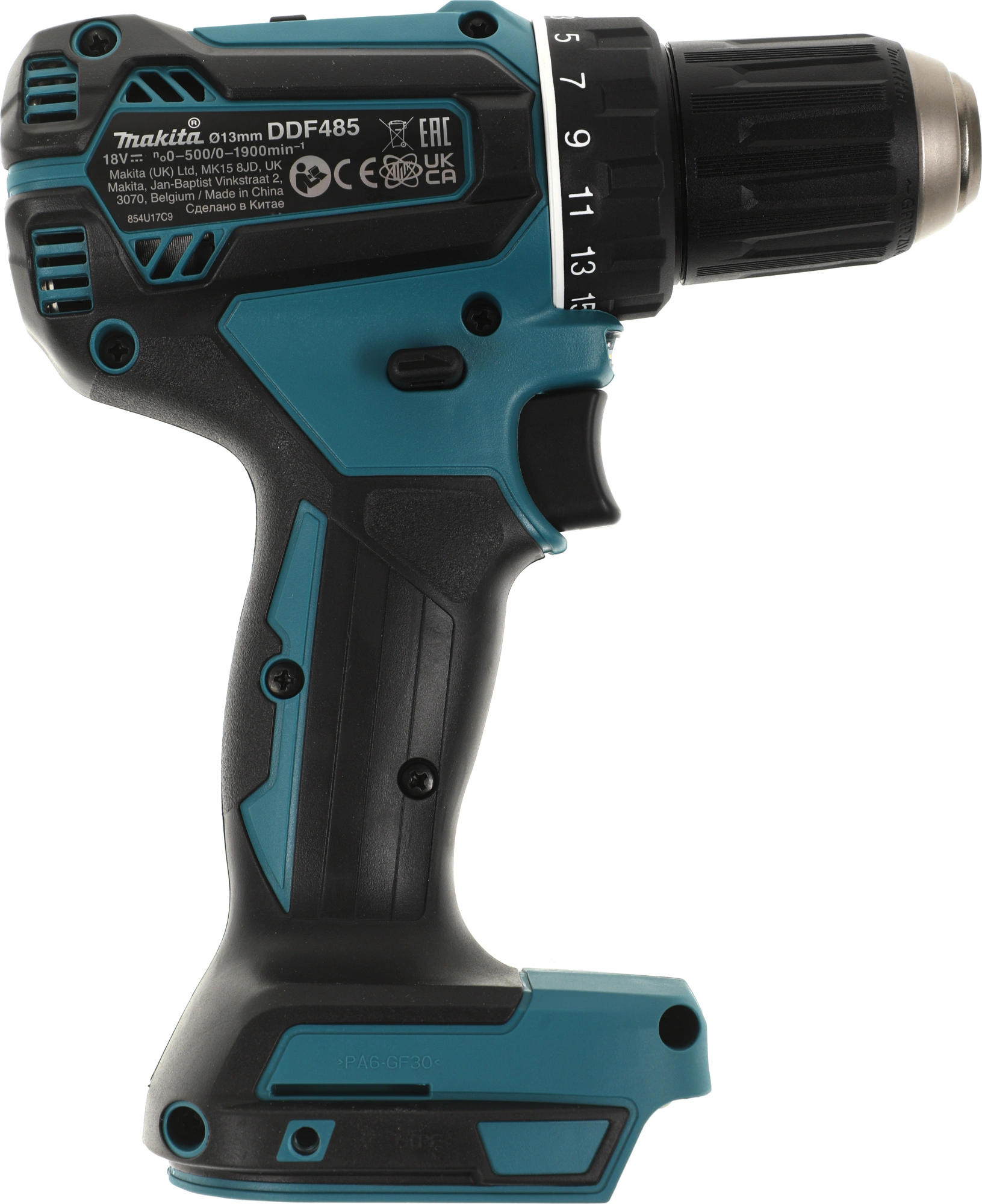 Дрель-шуруповерт Makita DDF485Z аккум. патрон:быстрозажимной — миниатюра 8