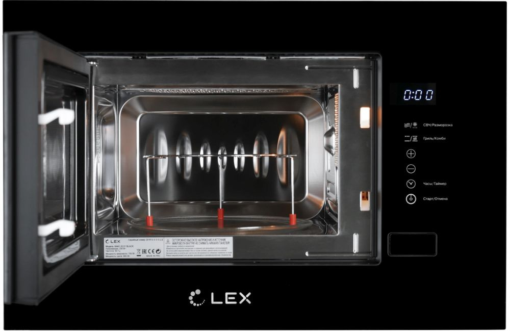 Микроволновая печь Lex Bimo 20.01 20л. 700Вт черный (встраиваемая) — миниатюра 2