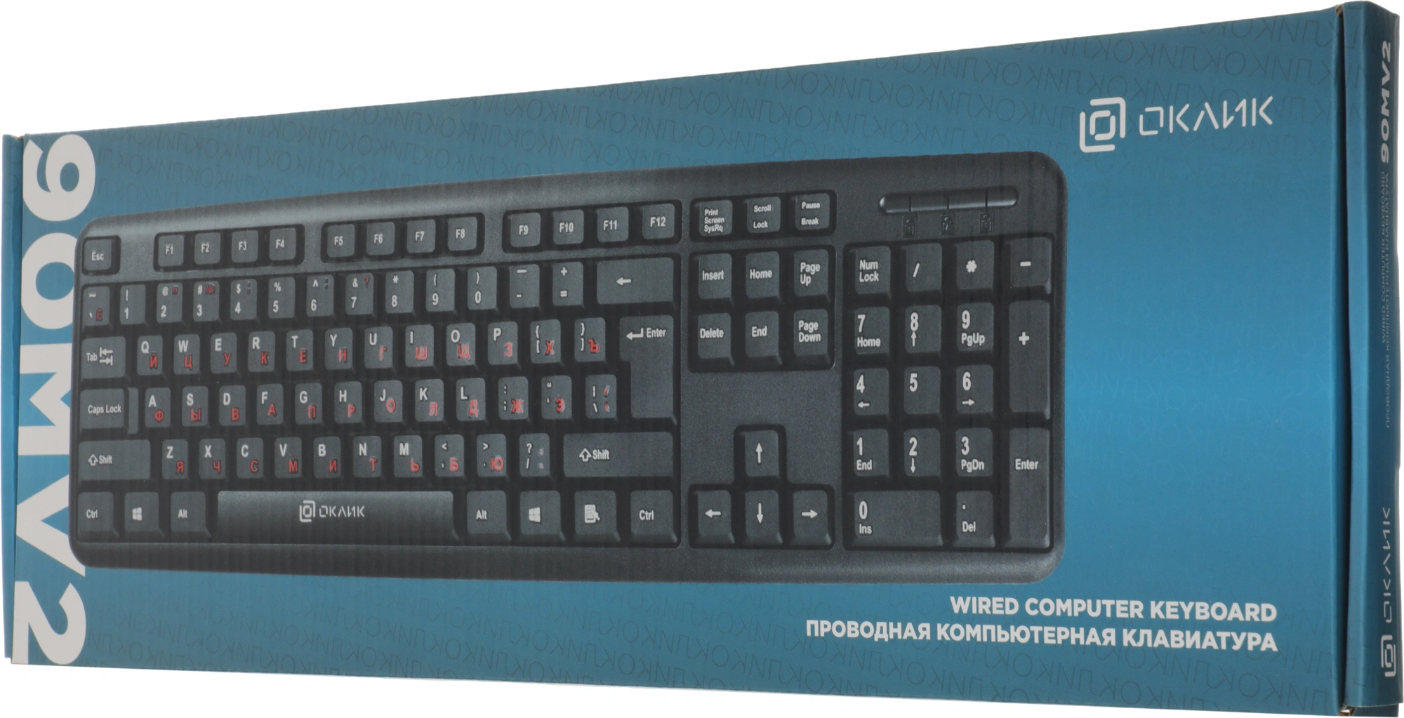 Клавиатура Оклик 90MV2 черный USB (1185967) кабель 1.8м — миниатюра 11