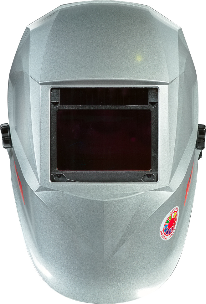 Маска сварщика Fubag IR 4-13G M филь.:хамел. кл.:1/1/1/2 см.экр.100x65мм серебристый (38439) — миниатюра 2
