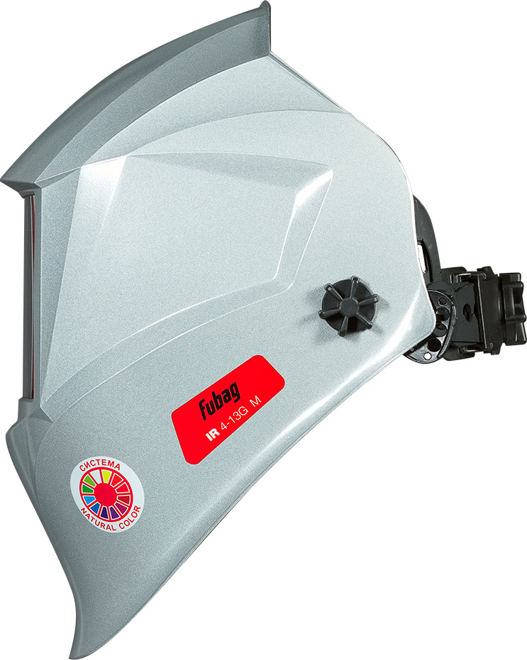 Маска сварщика Fubag IR 4-13G M филь.:хамел. кл.:1/1/1/2 см.экр.100x65мм серебристый (38439) — миниатюра 3