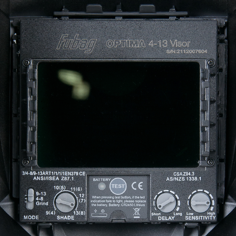 Маска сварщика Fubag IR 4-13G M филь.:хамел. кл.:1/1/1/2 см.экр.100x65мм серебристый (38439) — миниатюра 6