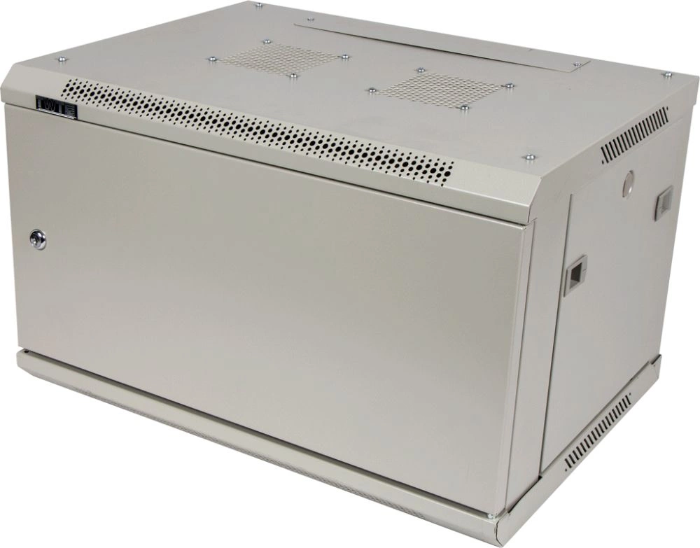 Шкаф коммутационный Lanmaster (TWT-CBWPM-27U-6X8-GY) настенный 27U 600x800мм пер.дв.металл задн.дв.спл.стал.лист 2 бок.пан. 60кг серый 700мм 56кг 1302мм IP20 металл
