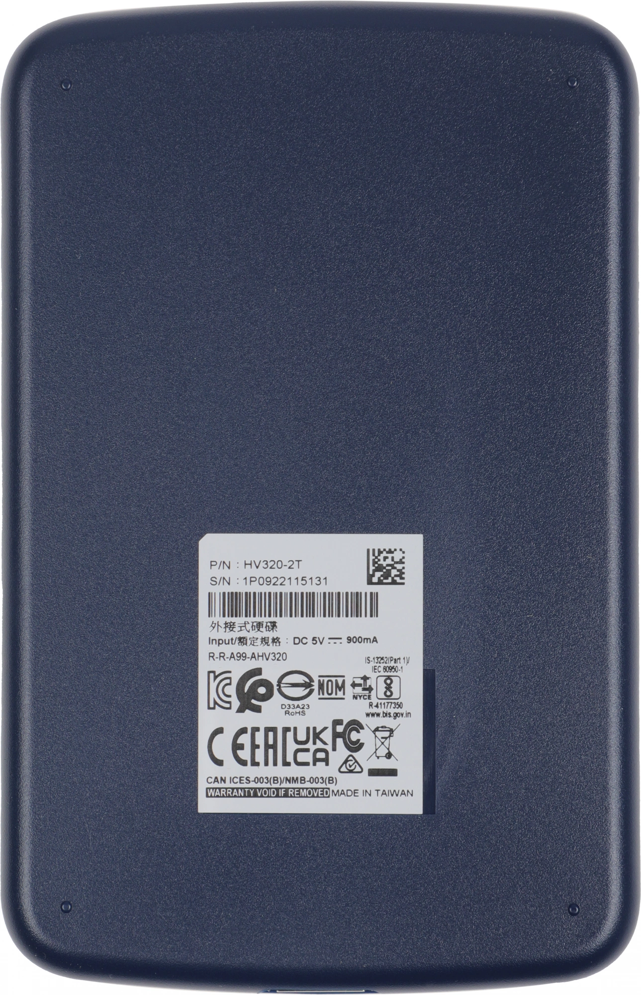 Жесткий диск A-Data USB3.1 2TB AHV320-2TU31-CBL HV320 2.5" синий — миниатюра 9