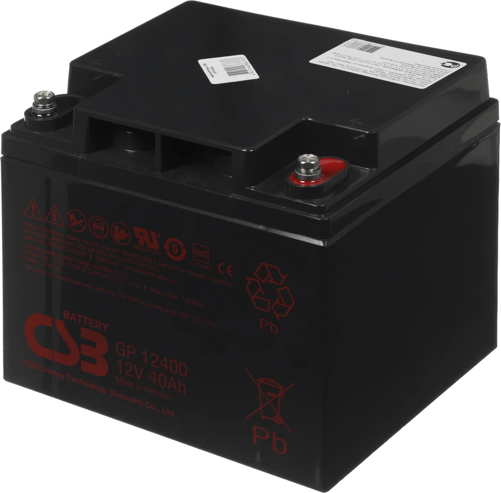Батарея для ИБП CSB GP12400 12В 40Ач — миниатюра 2