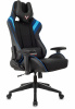 Кресло игровое Бюрократ VIKING 4 AERO BLUE две подушки черный/синий искусст.кожа/ткань