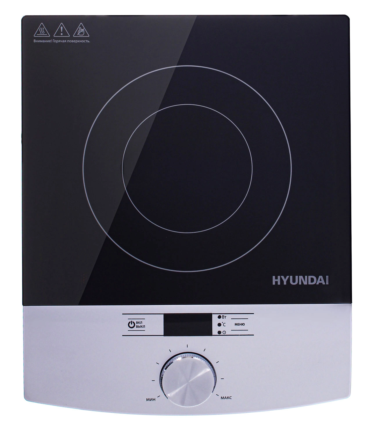 Плита Индукционная Hyundai HYC-0102 серебристый/черный стеклокерамика (настольная) — миниатюра 14