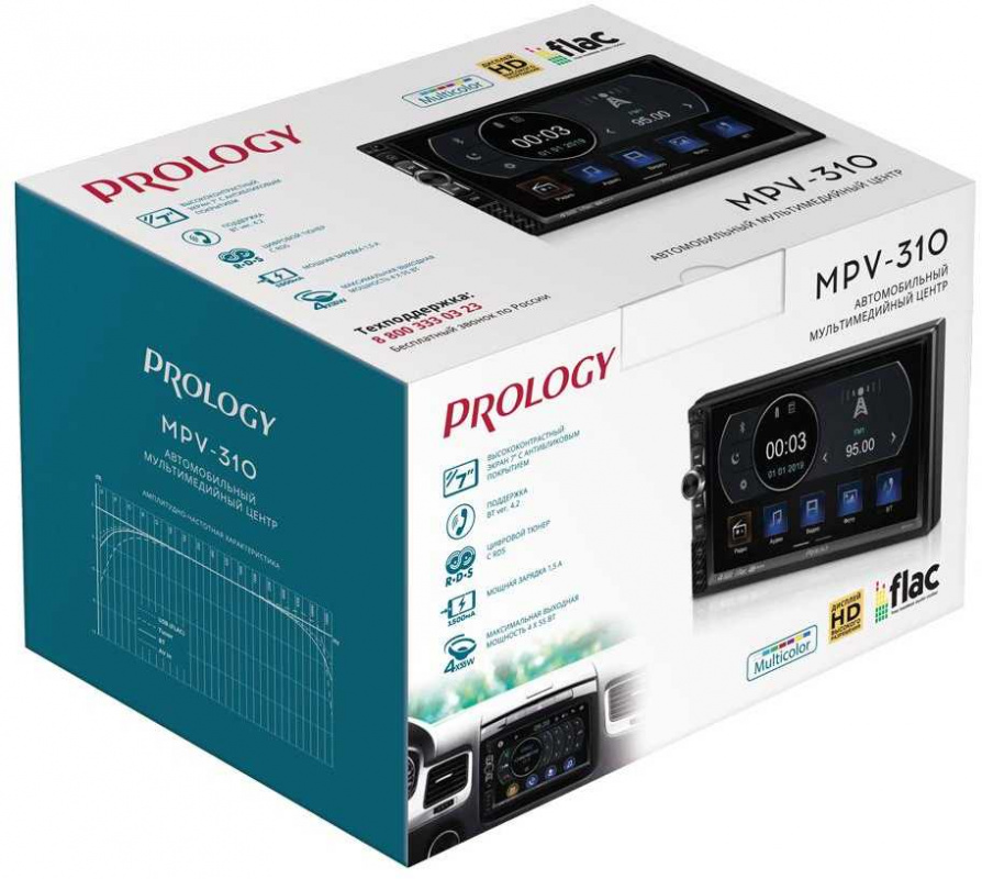 Автомагнитола Prology MPV-310 2DIN 4x55Вт v4.2 7" ПДУ RDS (PRMPV310) — миниатюра 4