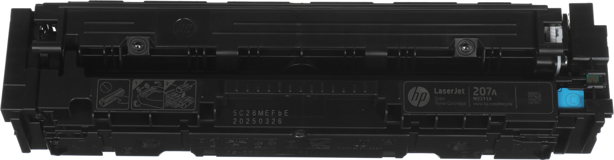 Картридж лазерный HP 207A W2211A голубой бар.в компл. (1250стр.) для HP M255/MFP M282/M283 — миниатюра 7