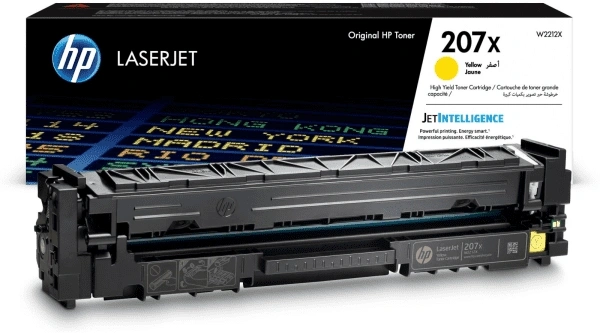 Картридж лазерный HP 207X W2212X желтый бар.в компл. (2450стр.) для HP M255/MFP M282/M283 — миниатюра 7