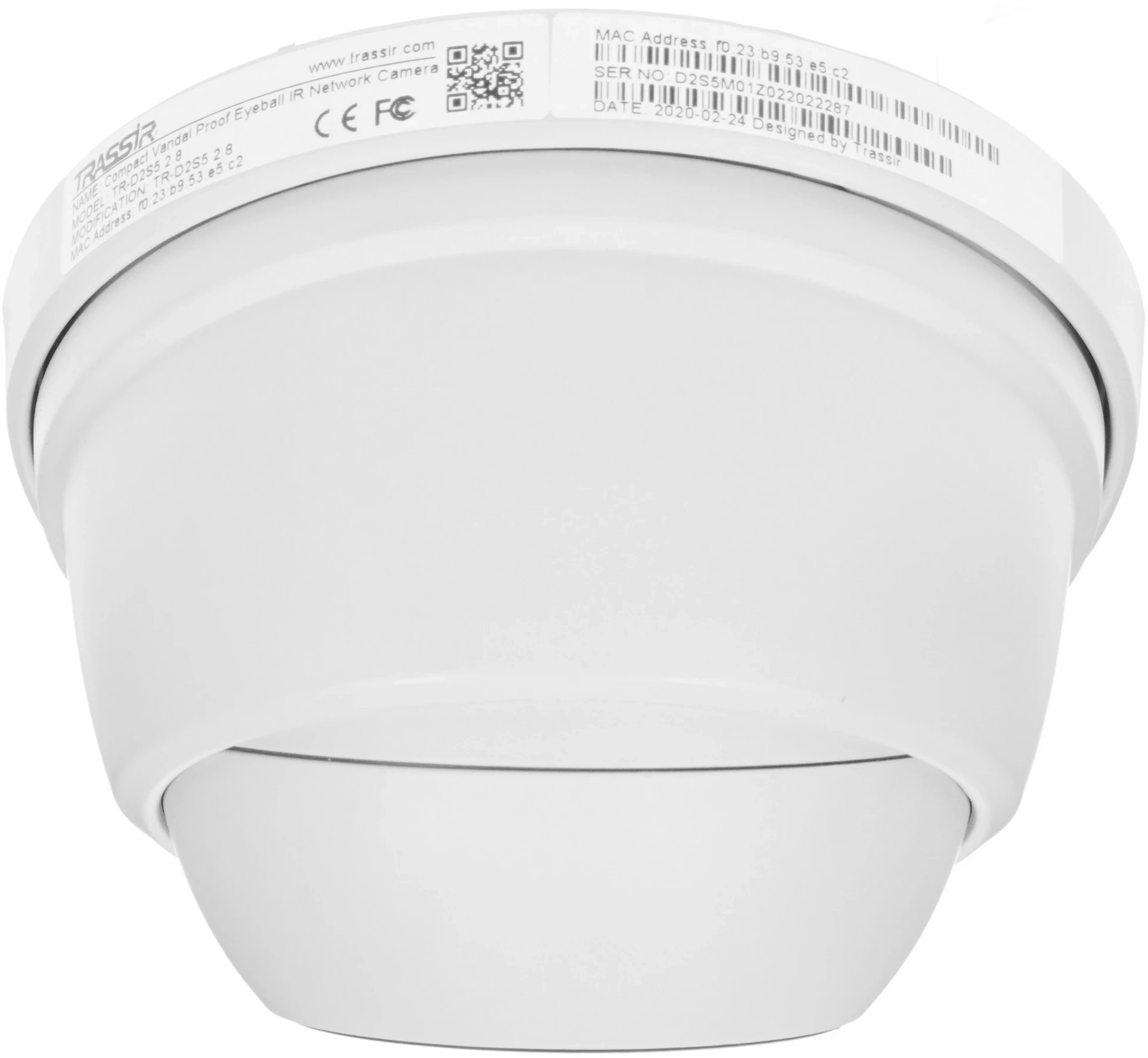 Камера видеонаблюдения IP Trassir TR-D2S5 2.8-2.8мм цв. корп.:белый (TR-D2S5 (2.8 MM)) — миниатюра 4