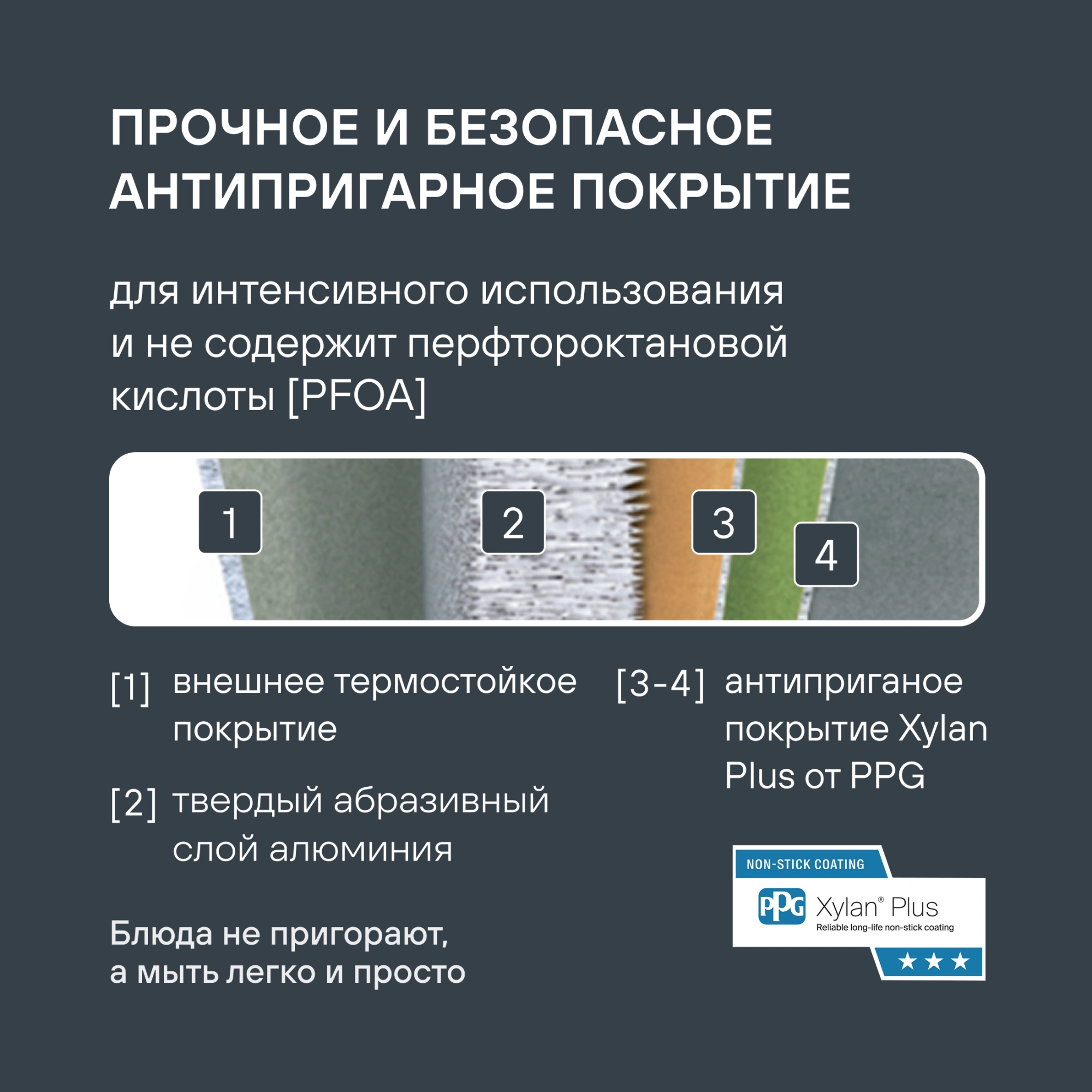 Сковорода Rondell Infinity RDA-571 круглая 24см покрытие: Xylan Plus ручка несъемная (без крышки) черный — миниатюра 8