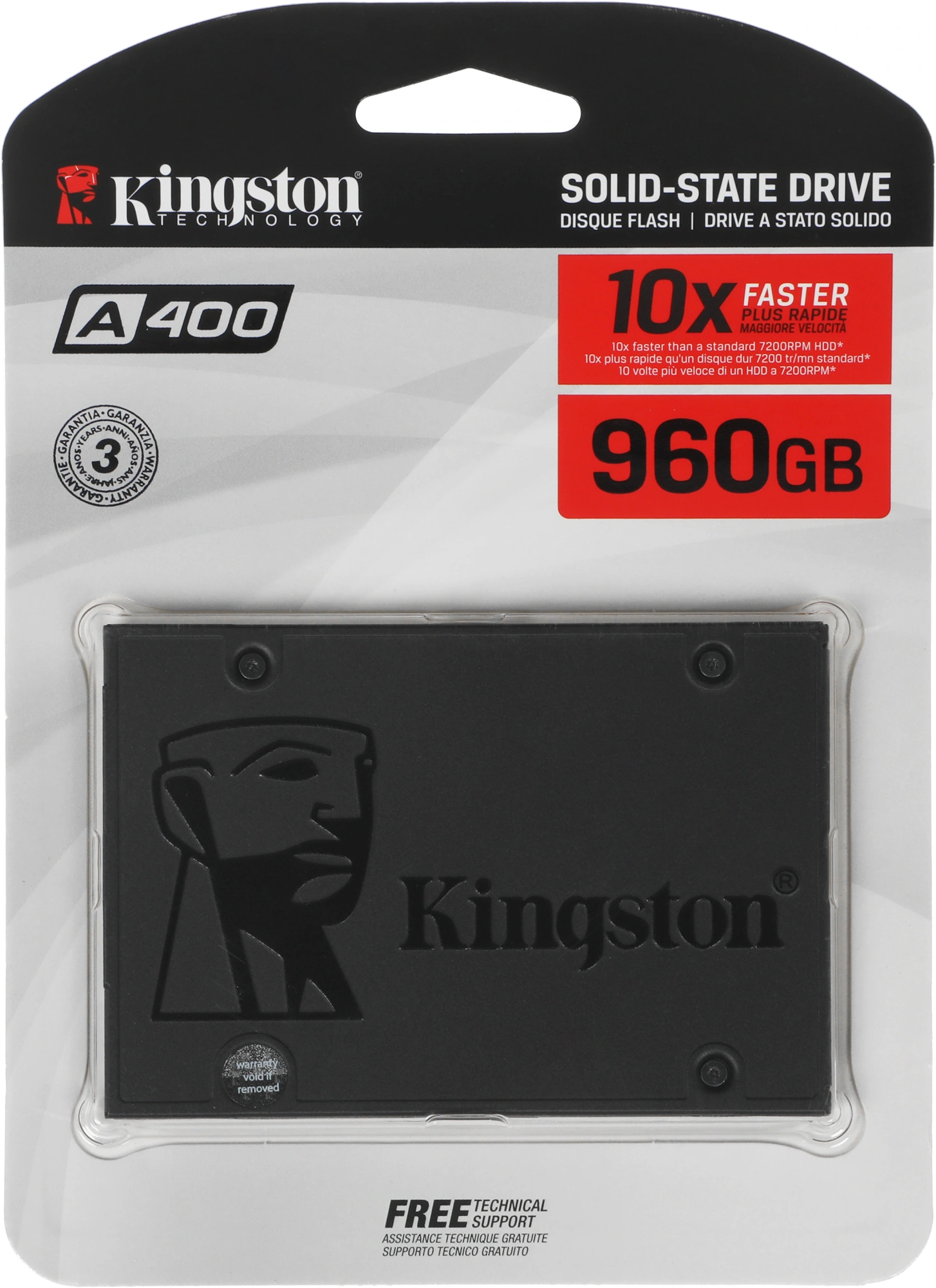 Накопитель SSD Kingston SATA-III 960GB SA400S37/960G A400 2.5" — миниатюра 5