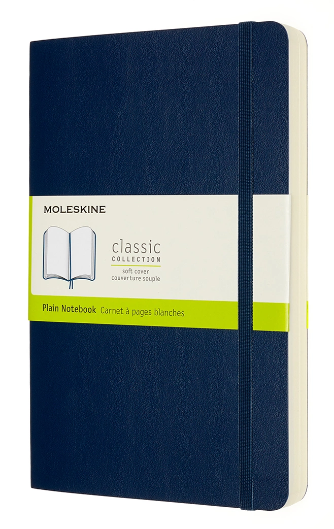 Блокнот Moleskine CLASSIC SOFT EXPENDED QP618EXPB20 Large 130х210мм 400стр. нелинованный мягкая обложка синий сапфир — фото 1