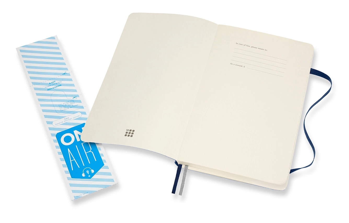 Блокнот Moleskine CLASSIC SOFT EXPENDED QP618EXPB20 Large 130х210мм 400стр. нелинованный мягкая обложка синий сапфир — миниатюра 3