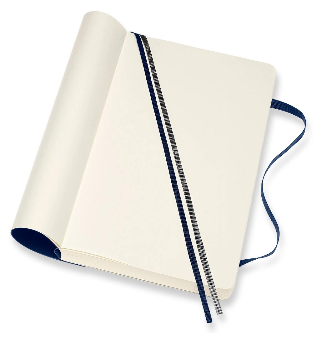 Блокнот Moleskine CLASSIC SOFT EXPENDED QP618EXPB20 Large 130х210мм 400стр. нелинованный мягкая обложка синий сапфир — миниатюра 4