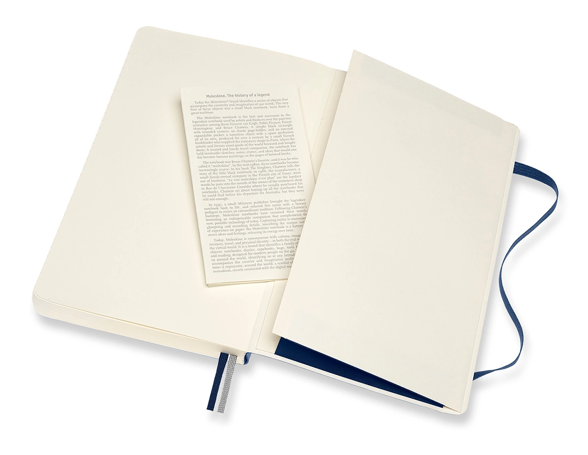 Блокнот Moleskine CLASSIC SOFT EXPENDED QP618EXPB20 Large 130х210мм 400стр. нелинованный мягкая обложка синий сапфир — миниатюра 5