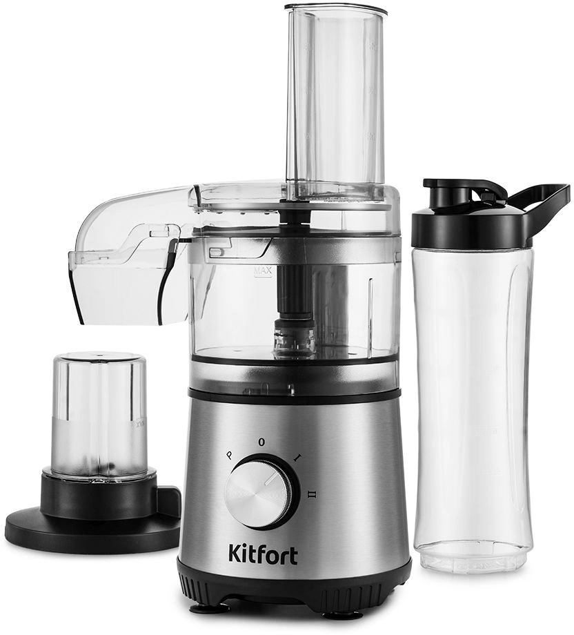 Кухонный комбайн Kitfort КТ-1386 400Вт серебристый/черный — миниатюра 6