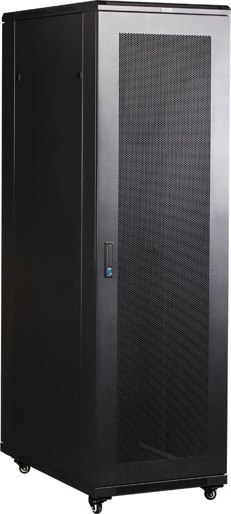 Шкаф серверный Lanmaster (TWT-CBB-32U-6X10-G1) напольный 32U 600x1000мм пер.дв.стекл 2 бок.пан. задн.дв.двуст. 800кг черный 90.3кг 1610мм IP20 сталь — миниатюра 8