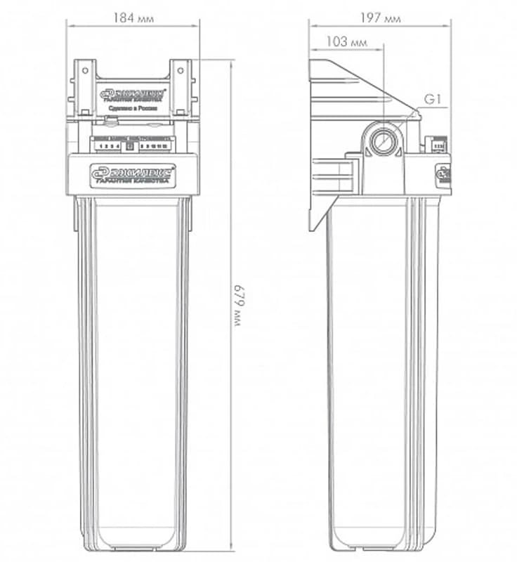 Корпус фильтра Джилекс 1 М 20" синий черный (9059) — миниатюра 4