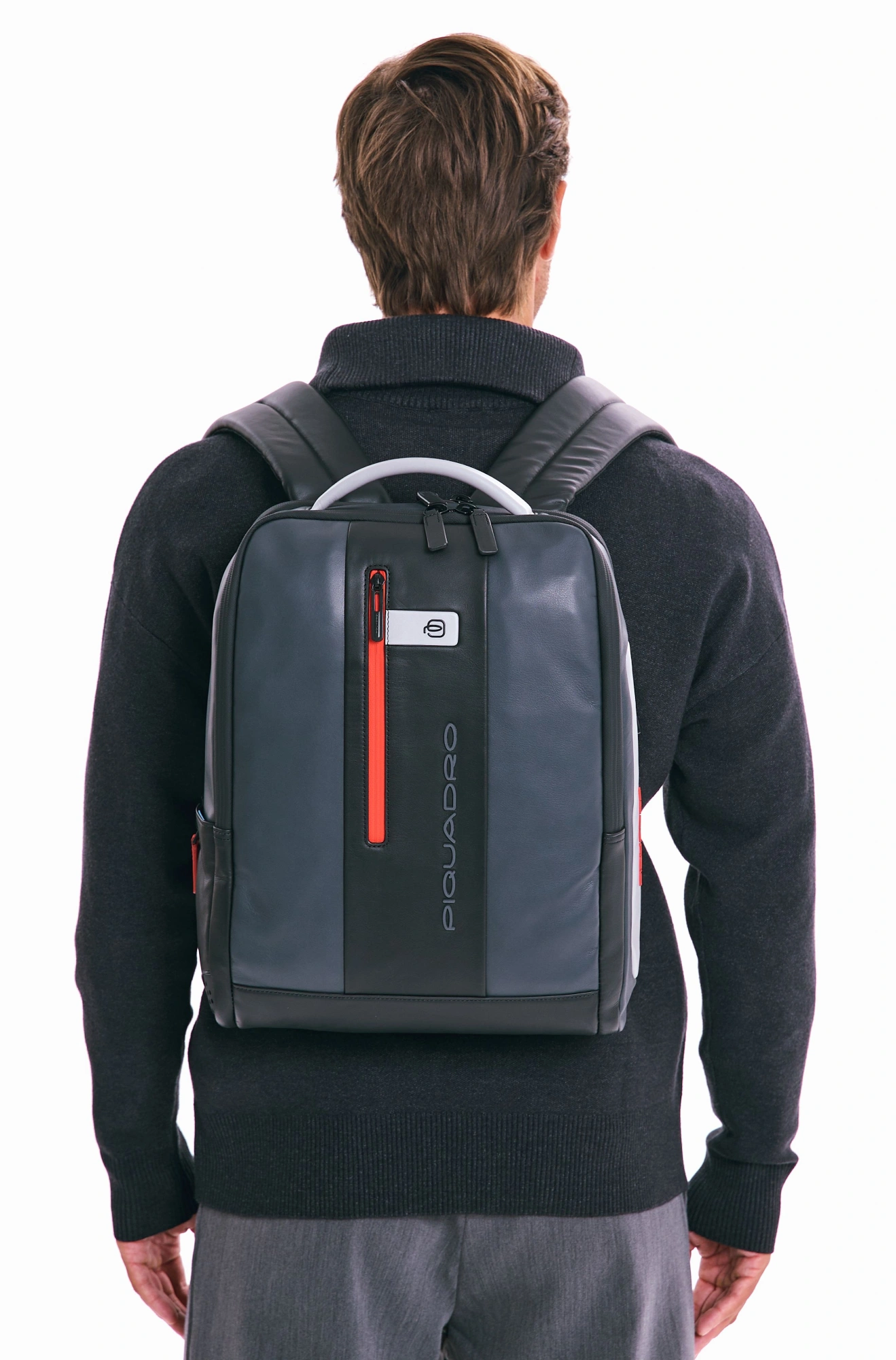 Рюкзак мужской Piquadro Urban CA4818UB00/GRN серый/черный натур.кожа — миниатюра 6