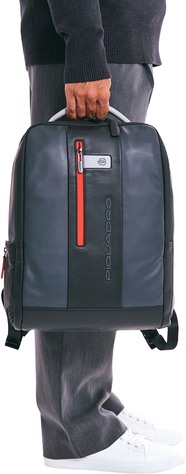 Рюкзак мужской Piquadro Urban CA4818UB00/GRN серый/черный натур.кожа — миниатюра 8