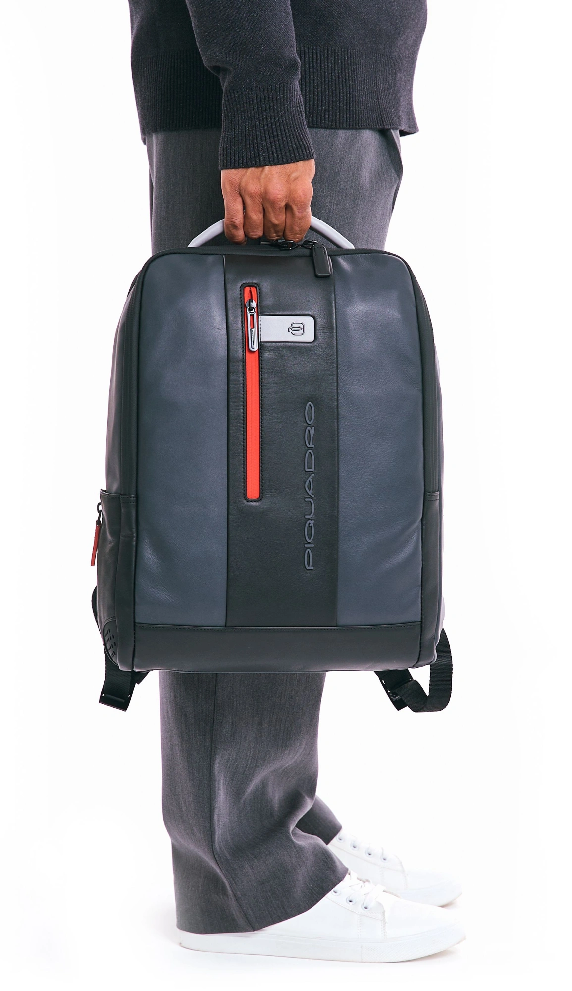 Рюкзак мужской Piquadro Urban CA4818UB00/GRN серый/черный натур.кожа — миниатюра 9