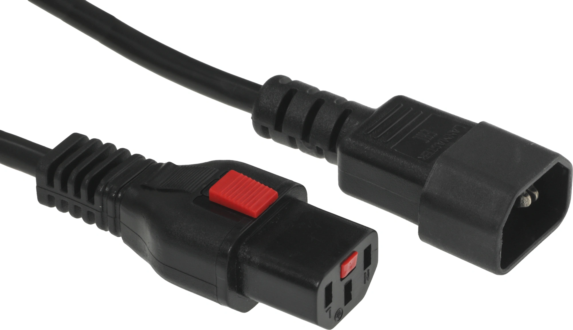 Шнур питания Lanmaster LAN-PP13L/14-0.5-BK C13-С14 проводник.:3x0.75мм2 0.5м 220В черный — миниатюра 2