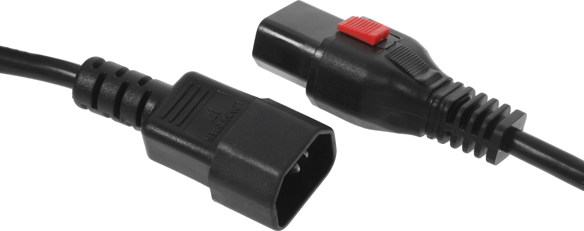Шнур питания Lanmaster LAN-PP13L/14-0.5-BK C13-С14 проводник.:3x0.75мм2 0.5м 220В черный — миниатюра 3