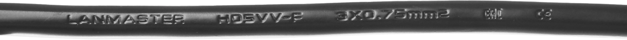 Шнур питания Lanmaster LAN-PP13L/14-0.5-BK C13-С14 проводник.:3x0.75мм2 0.5м 220В черный — миниатюра 4