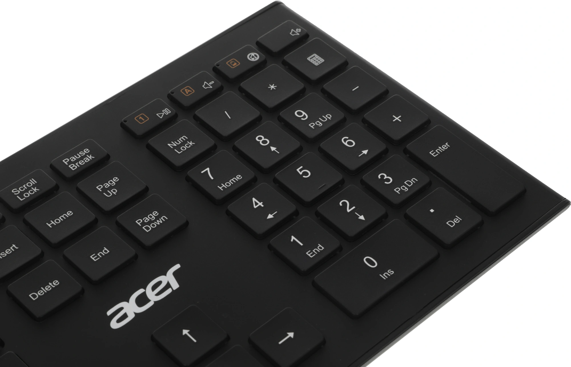 Клавиатура Acer OKR010 черный USB беспроводная slim Multimedia (ZL.KBDEE.003) — миниатюра 7