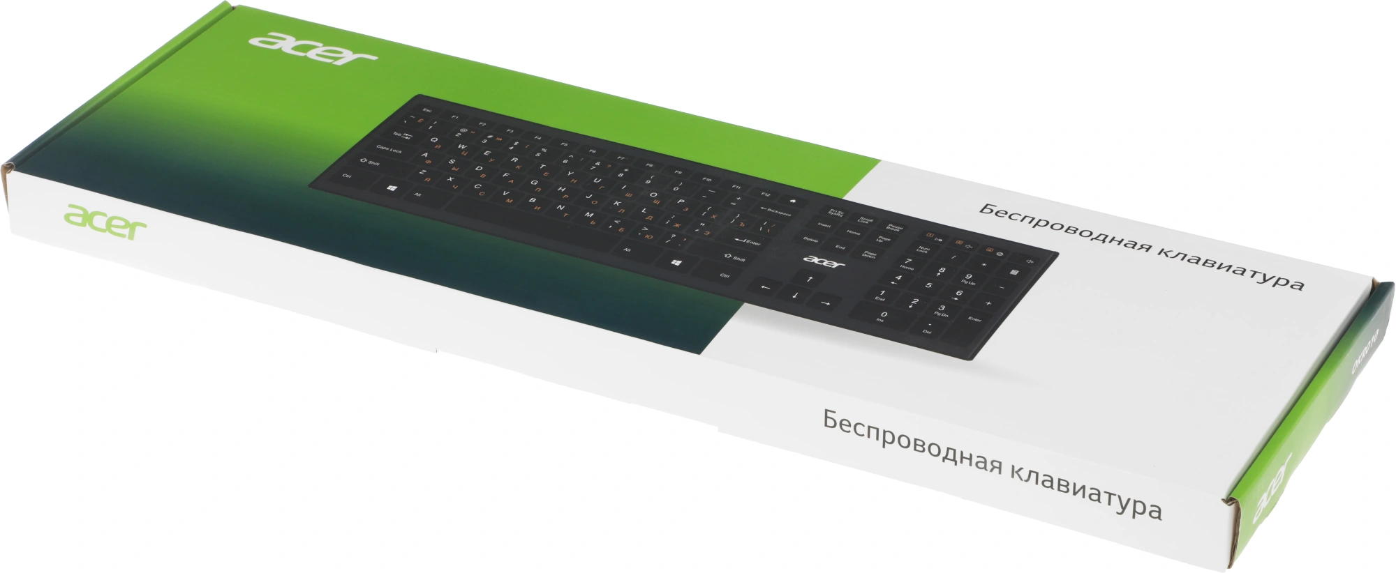 Клавиатура Acer OKR010 черный USB беспроводная slim Multimedia (ZL.KBDEE.003) — миниатюра 3