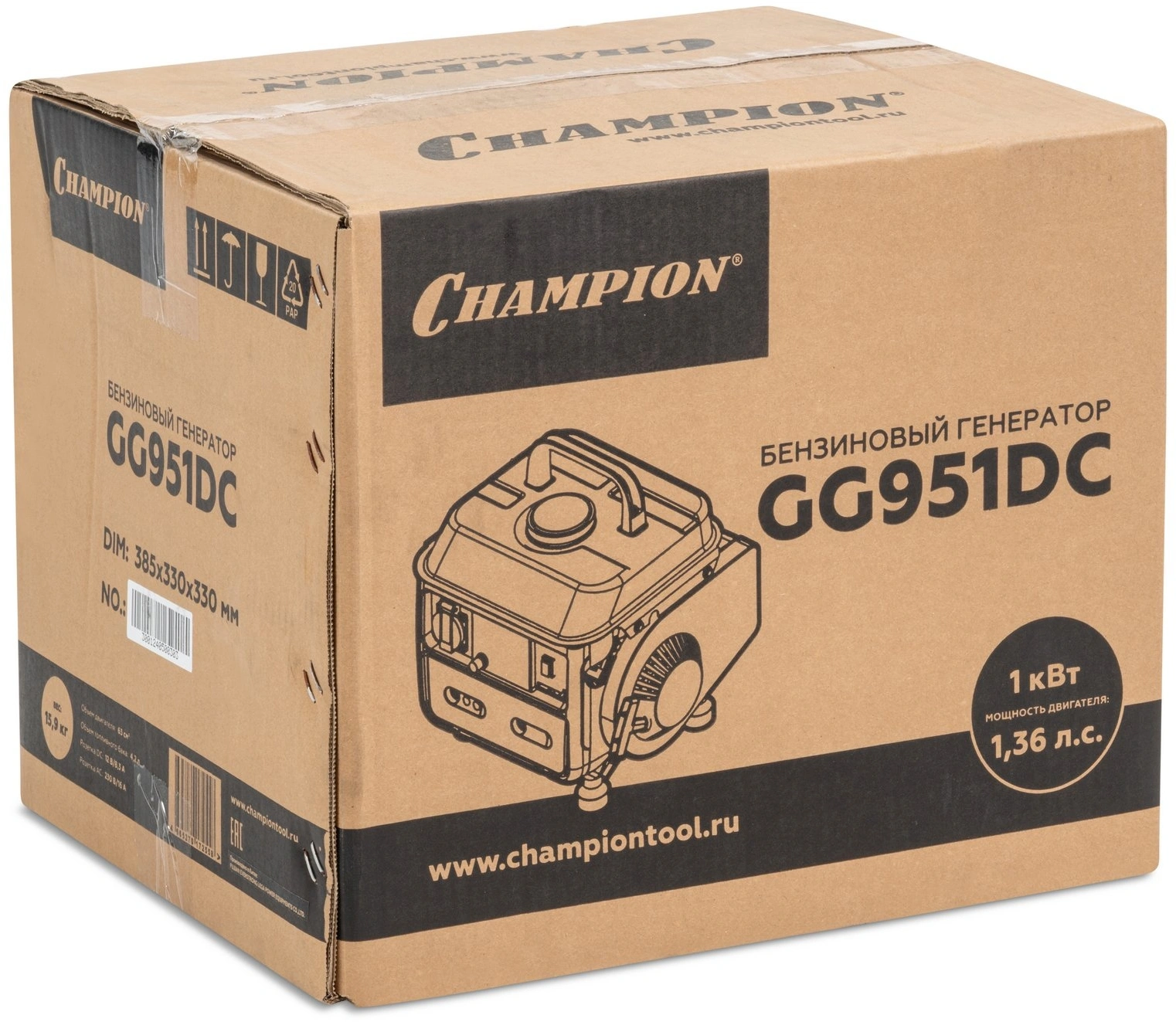 Генератор Champion GG951DC 0.72кВт — миниатюра 14