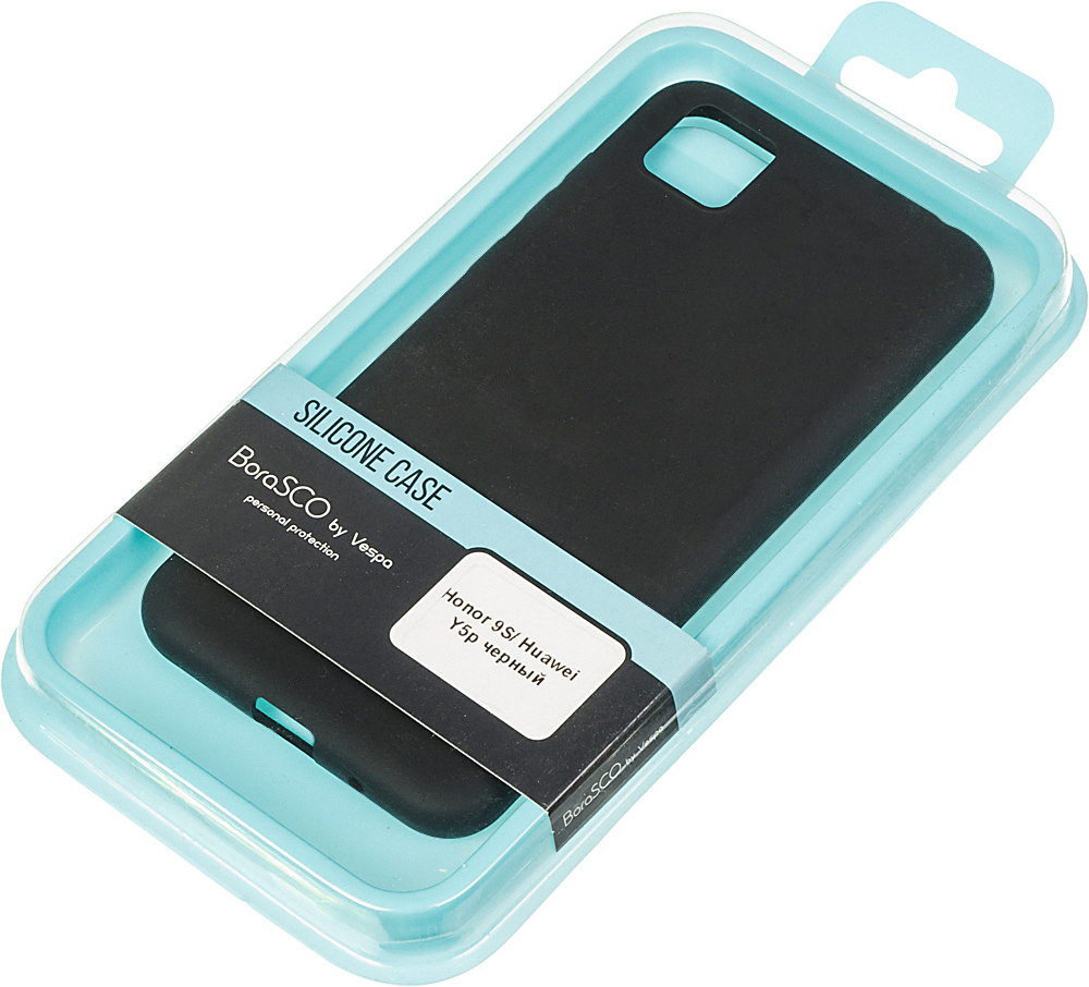 Чехол (клип-кейс) BoraSCO для Honor 9S Silicone Case черный (38857) — миниатюра 4