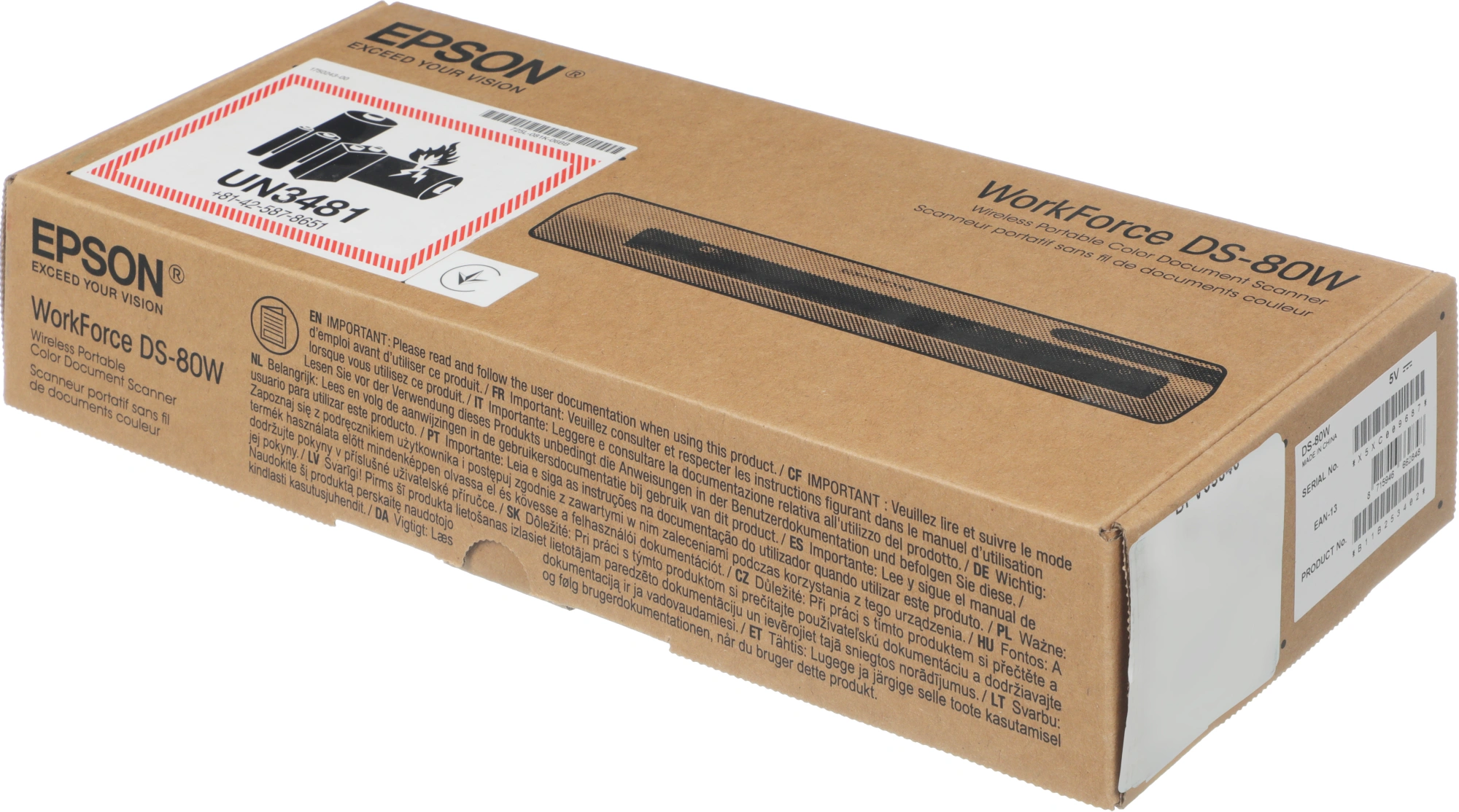 Сканер протяжный Epson WorkForce DS-80W (B11B253402) A4 белый — миниатюра 18