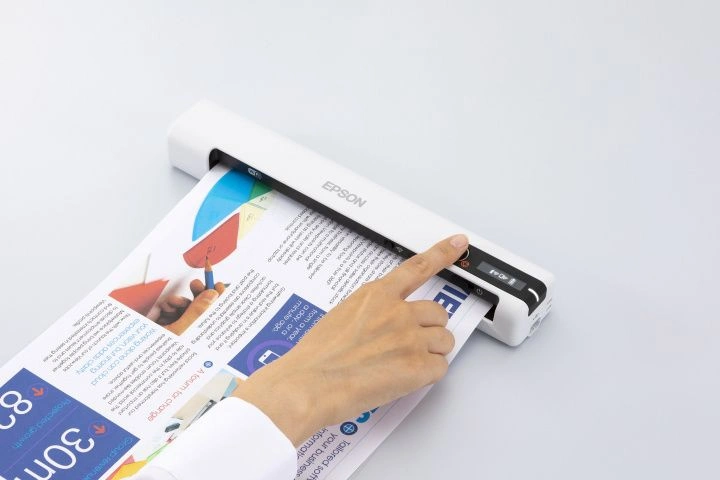 Сканер протяжный Epson WorkForce DS-80W (B11B253402) A4 белый — миниатюра 3