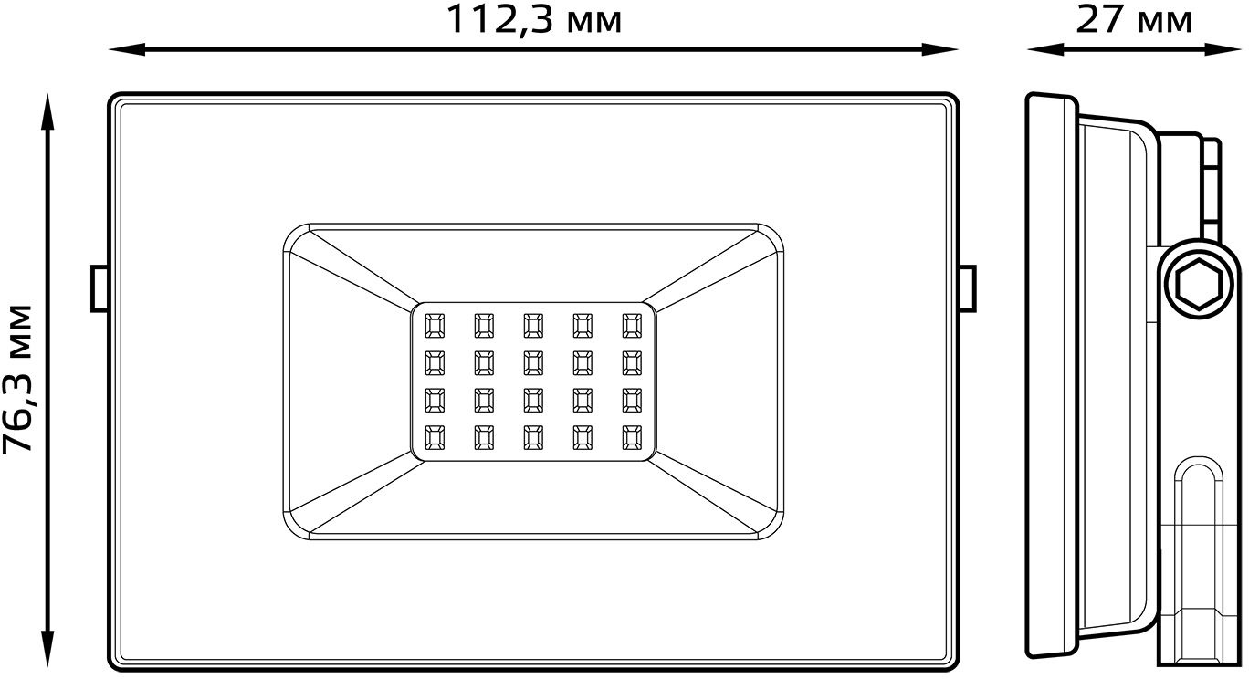 Прожектор уличный Gauss Elementary 613100320 светодиодный 20Втчерный — миниатюра 2