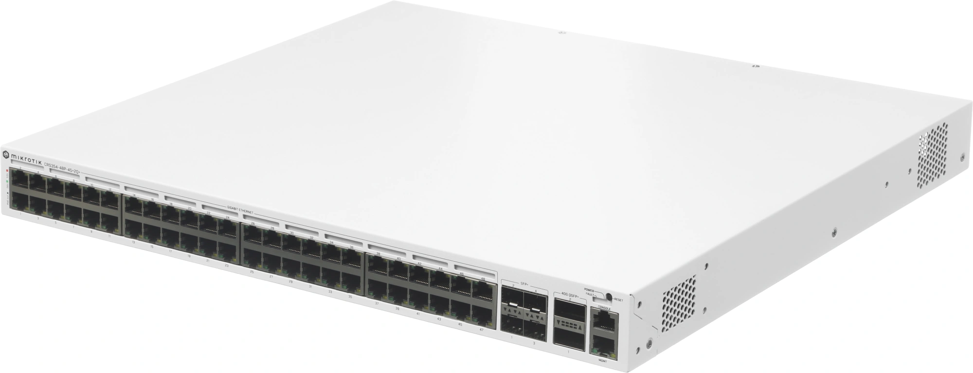 Коммутатор MikroTik CRS354-48P-4S+2Q+RM (L3) 1x100Мбит/с 48x1Гбит/с 4SFP+ 2xQSFP+ 48PoE+ 700W управляемый — миниатюра 7