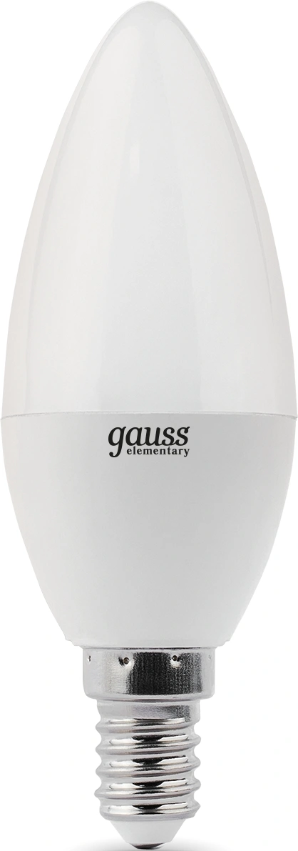 Лампа светодиодная Gauss Elementary 8Вт цок.:E14 свеча 220B св.свеч.бел.теп. С37 (упак.:10шт) (33118) — миниатюра 3