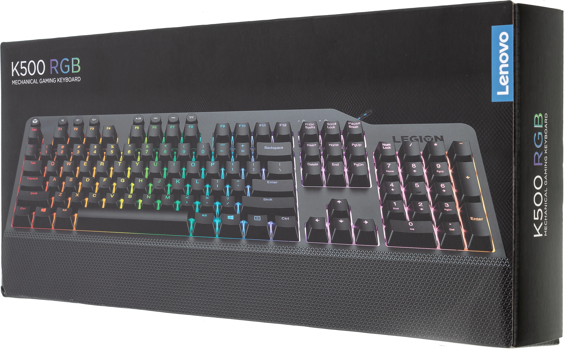 Клавиатура Lenovo K500 RGB механическая черный USB Multimedia for gamer LED (подставка для запястий) (GY40T26479) кабель 1.8м — миниатюра 8