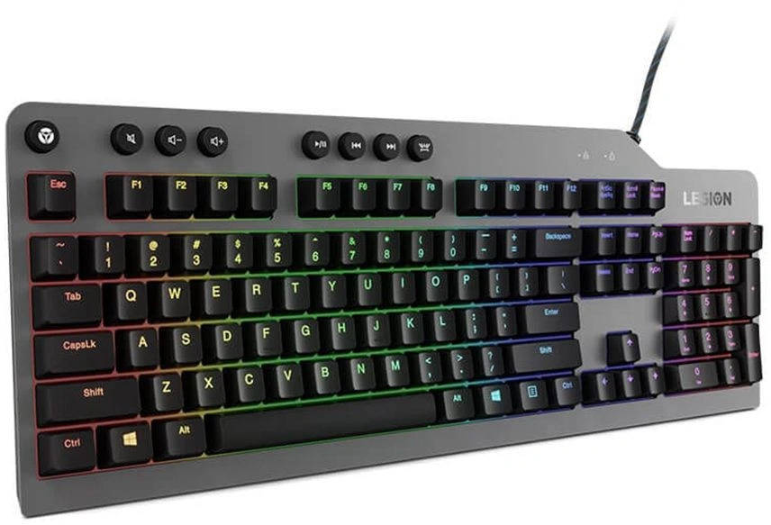 Клавиатура Lenovo K500 RGB механическая черный USB Multimedia for gamer LED (подставка для запястий) (GY40T26479) кабель 1.8м — миниатюра 7