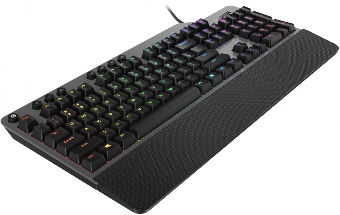 Клавиатура Lenovo K500 RGB механическая черный USB Multimedia for gamer LED (подставка для запястий) (GY40T26479) кабель 1.8м — миниатюра 3