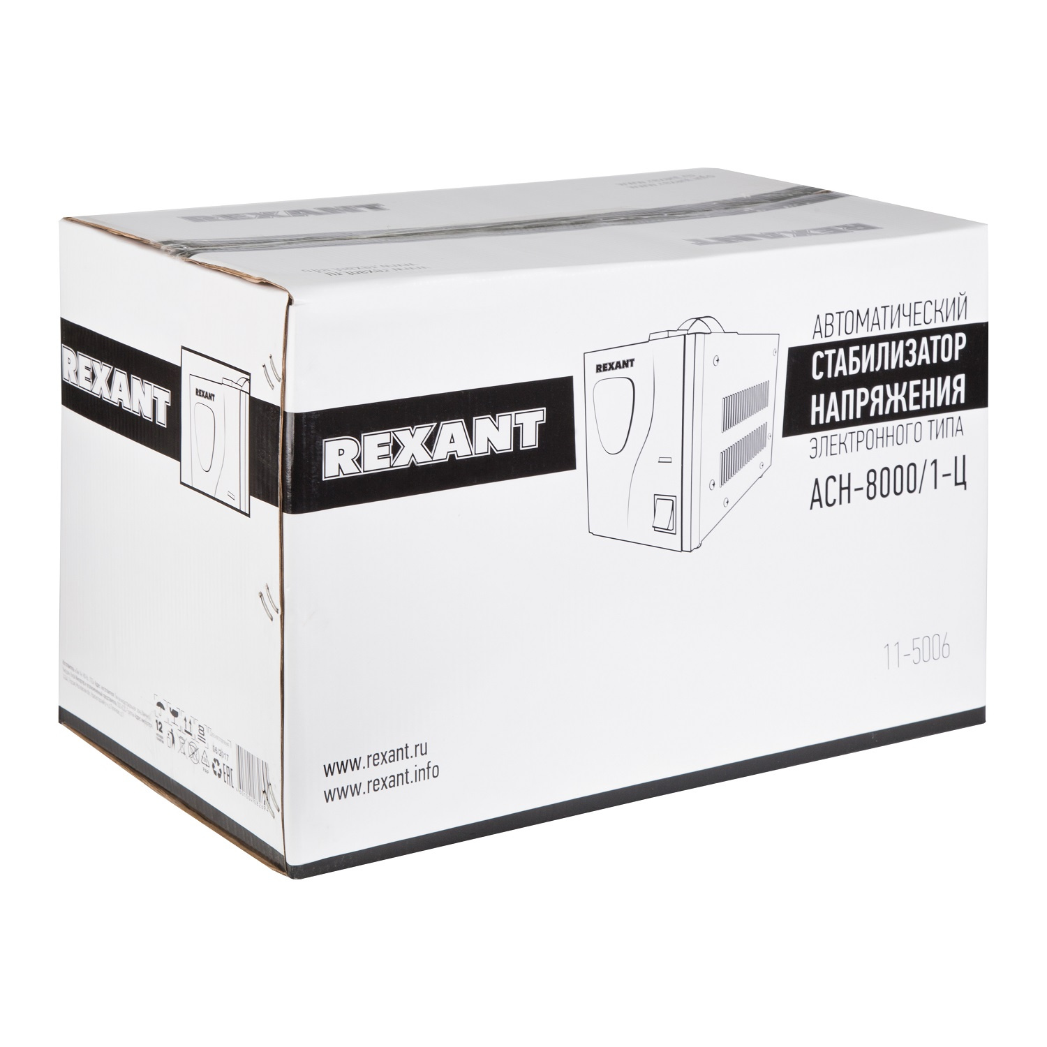 Стабилизатор напряжения Rexant AСН-8 000/1-Ц 7.76кВА однофазный серый (11-5006) — миниатюра 4