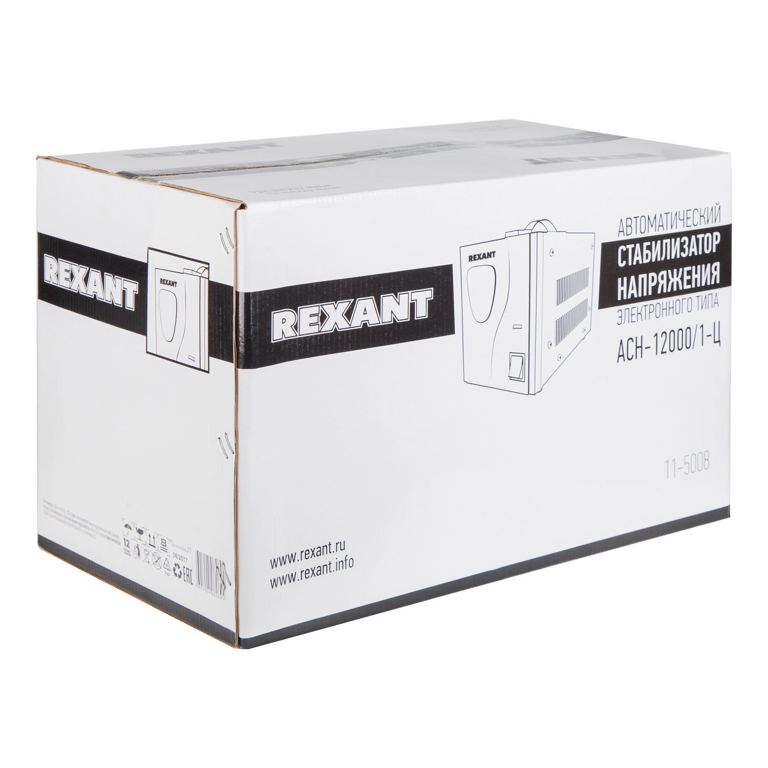 Стабилизатор напряжения Rexant АСН-12 000/1-Ц 11.64кВА однофазный серый (11-5008) — миниатюра 4