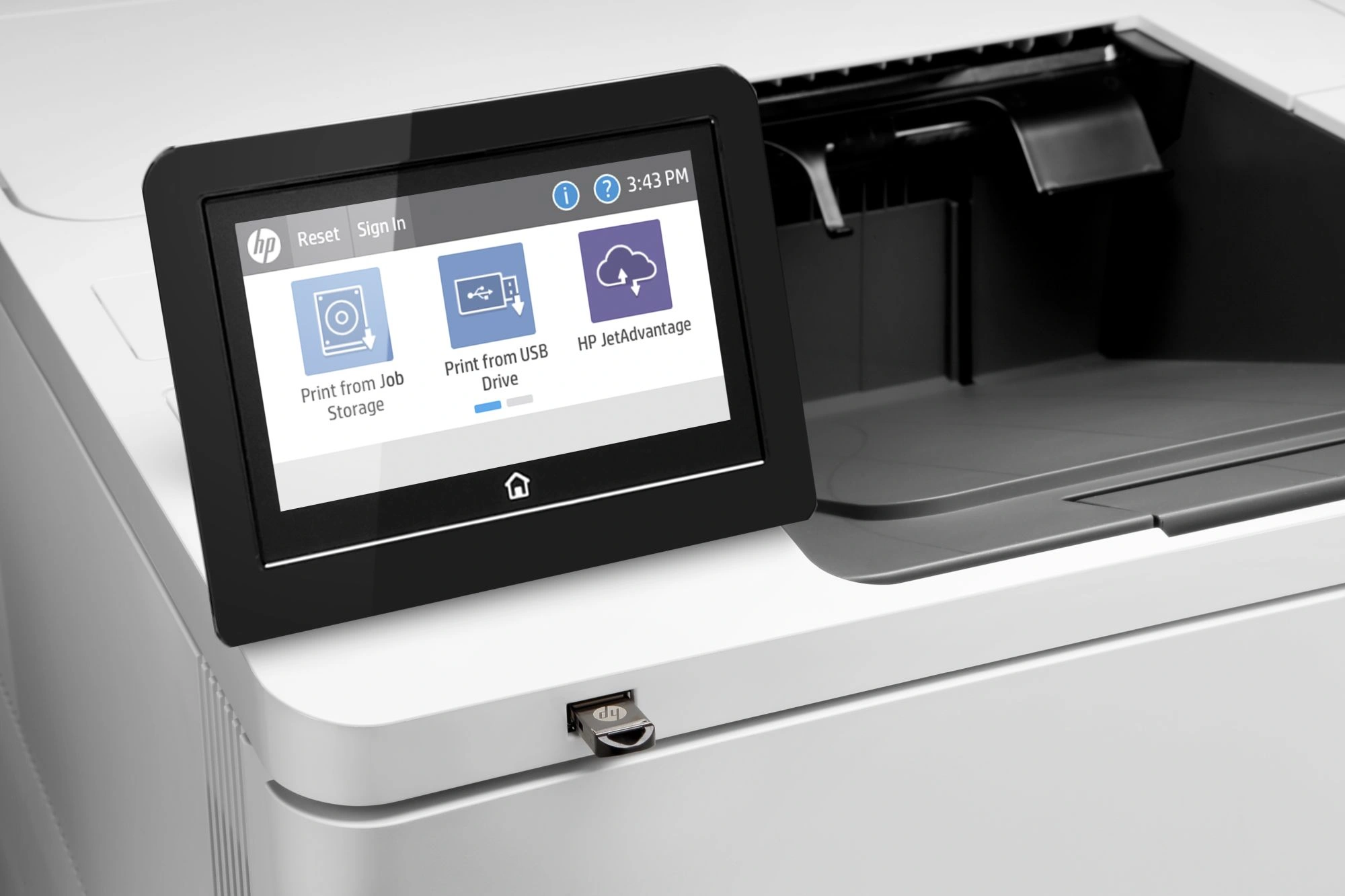 Принтер лазерный HP LaserJet Enterprise M612dn (7PS86A) A4 Duplex Net белый — миниатюра 2