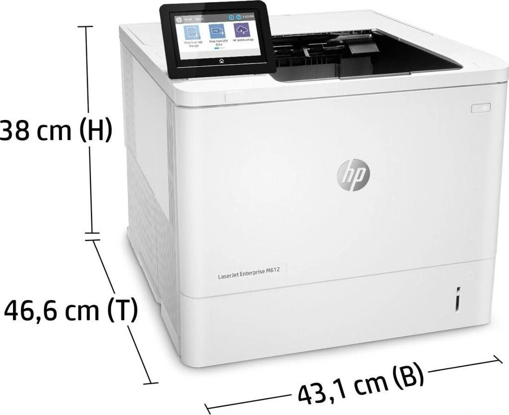 Принтер лазерный HP LaserJet Enterprise M612dn (7PS86A) A4 Duplex Net белый — миниатюра 7
