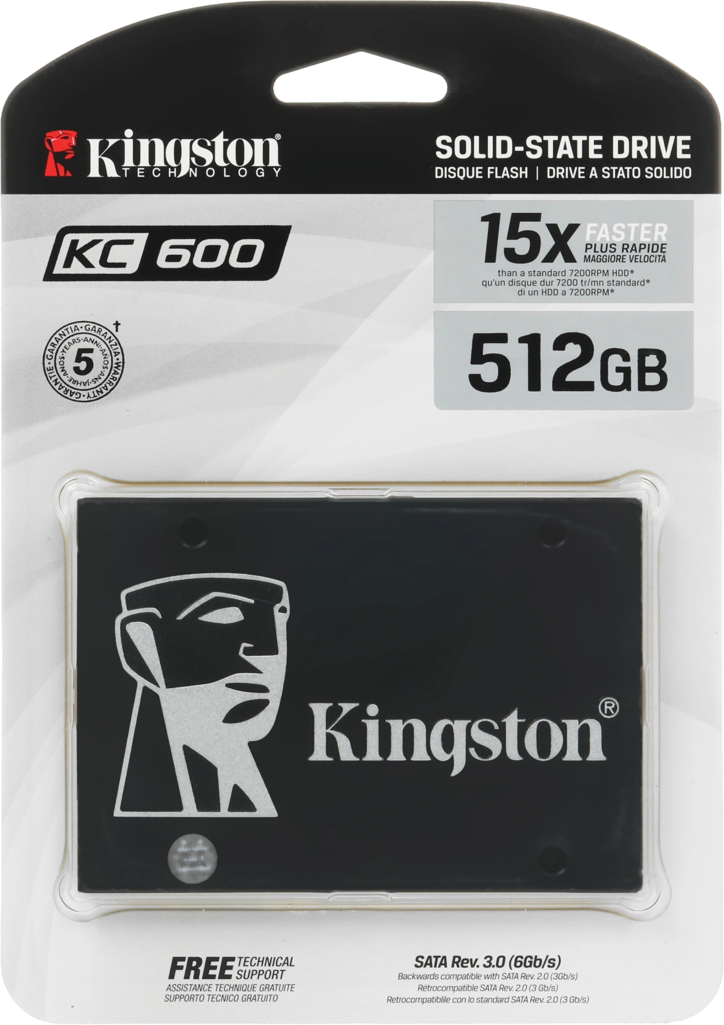 Накопитель SSD Kingston SATA-III 512GB SKC600/512G KC600 2.5" — миниатюра 3